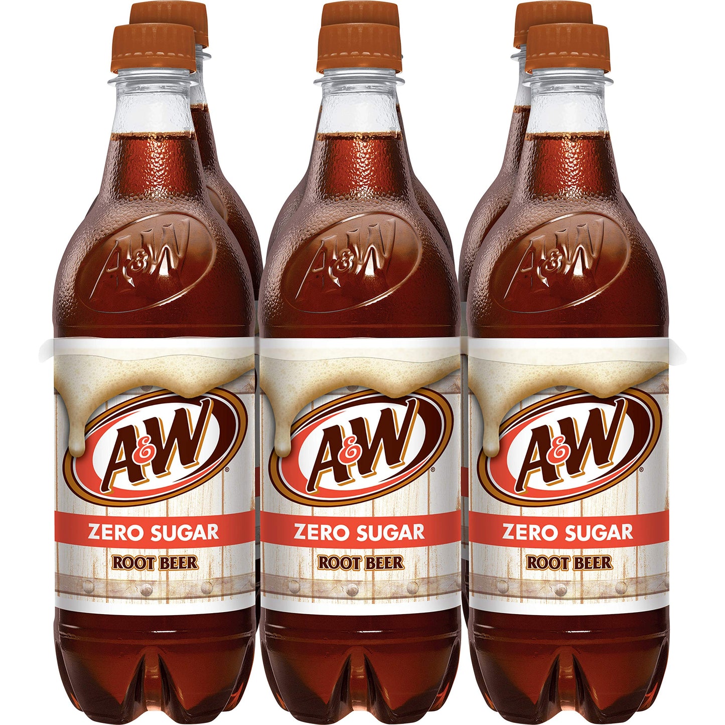 A&W Zero Sugar Root malt-inspired Soda  .5 L bottles  6 pack