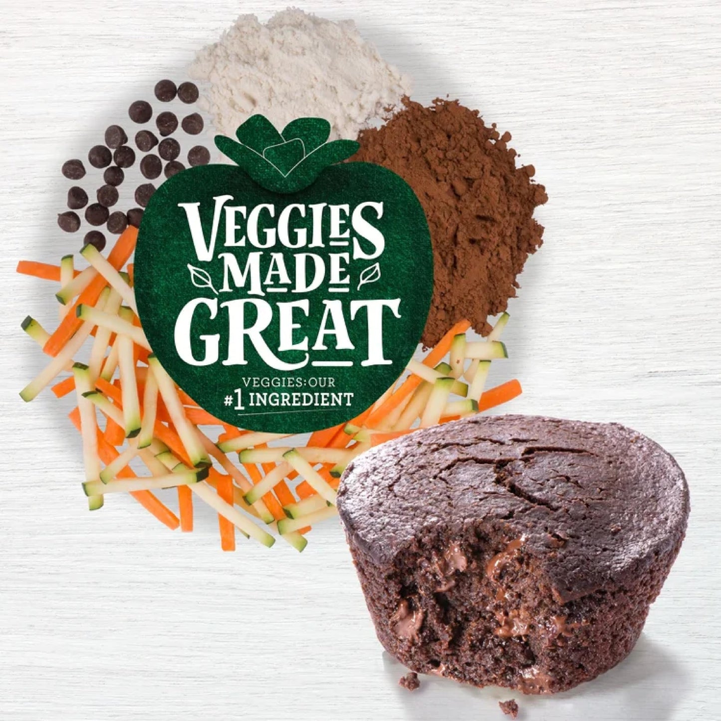 Veggies Made Great, Double Chocolate Muffins, 12 Ounce