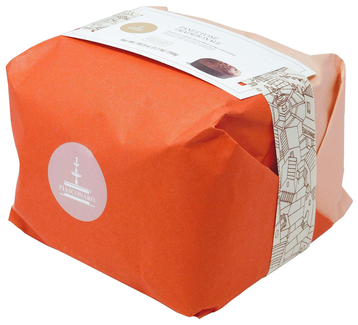 Fiasconaro Traditional Panettone 750 Gram Red Bow Wrapped