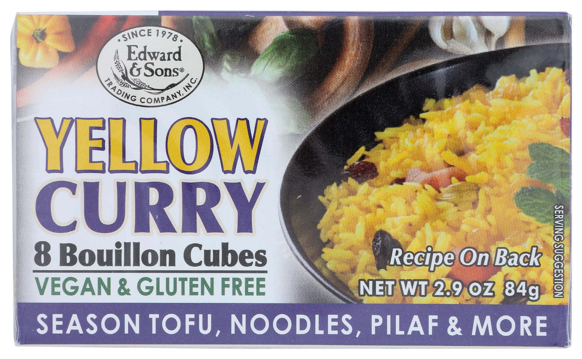 Edward & Sons Yellow Curry Bouillon Cubes, 2.9 Oz