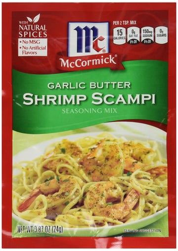 McCormick Garlic Butter Shrimp Scampi Seasoning Mix, 0.87 OZ, Pack of 4