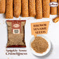 Aiva Sesame Seeds Brown (5 Lb) - Whole Unhulled Seeds For Cooking, Baking, And Garnishing