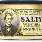 King Floyds Salted Virginia Peanuts, 10 oz, Resealable Tin, Classic Snack