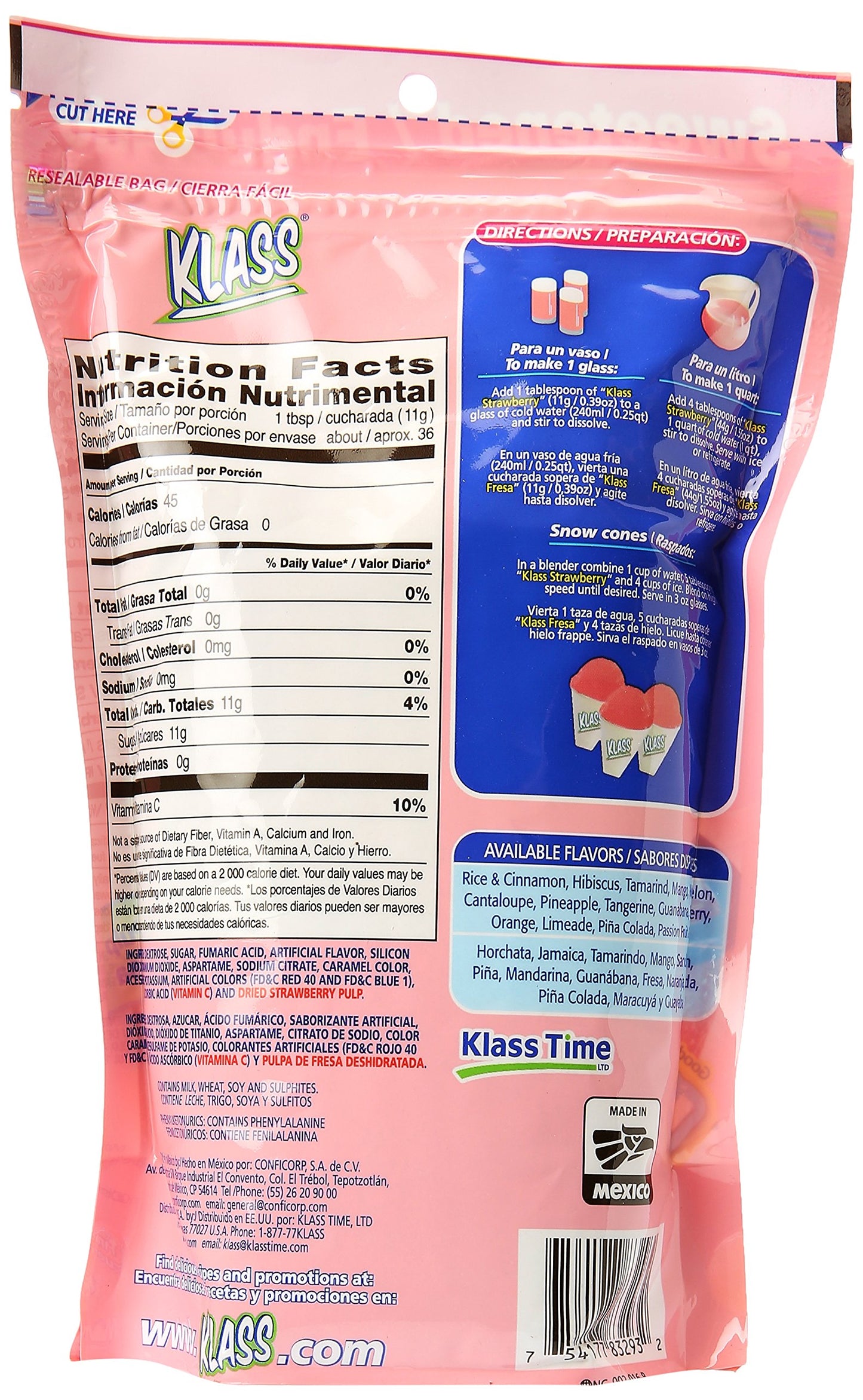 Klass Listo Strawberry Drink Mix