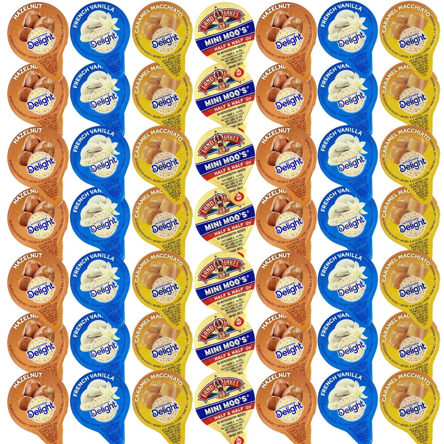 4 Flavors Assortment Single Serve Coffee Cream Creamer Set, Various Sweet Creamers, Delight Coffee Creamer & Mini Moo'S In Signa