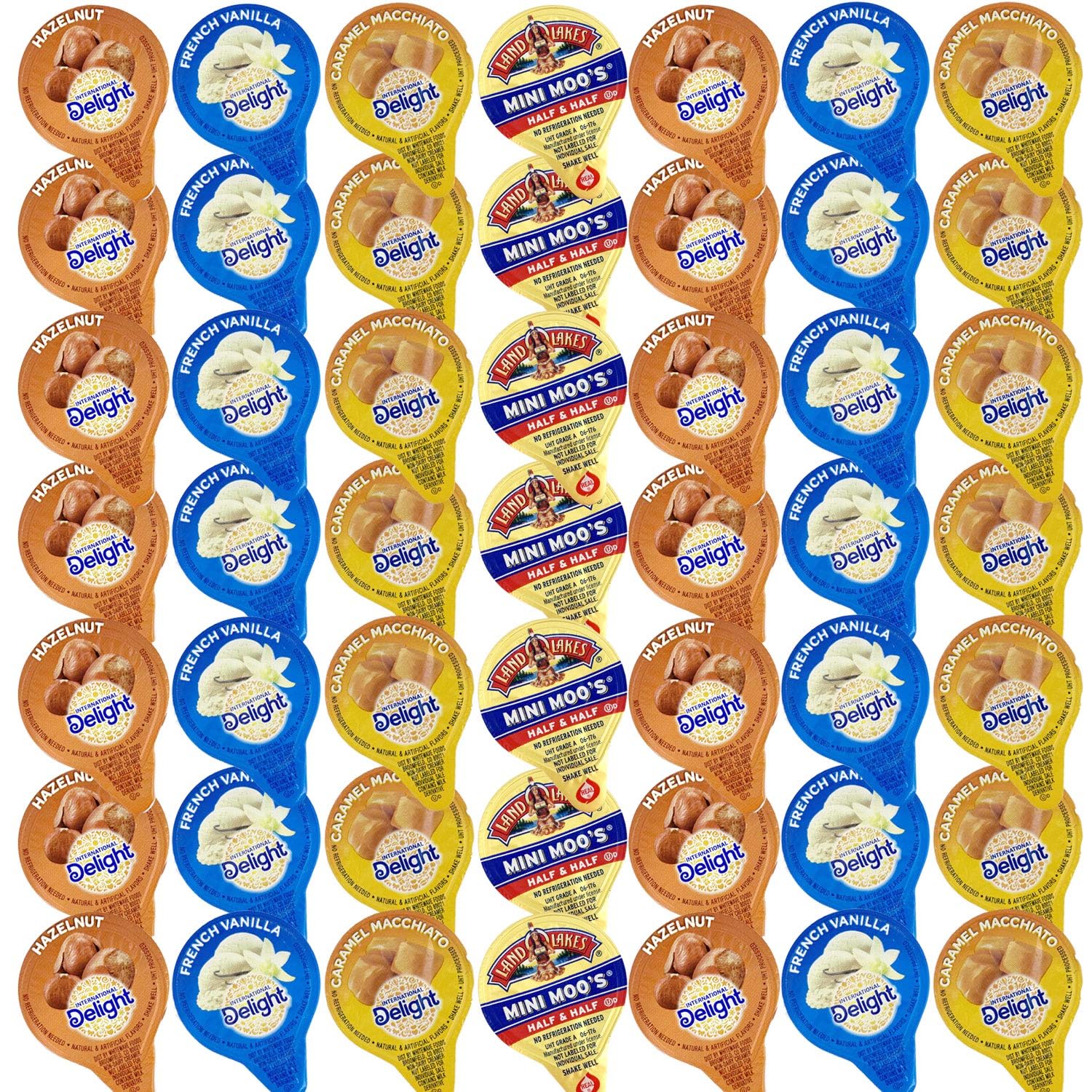 4 Flavors Assortment Single Serve Coffee Cream Creamer Set, Various Sweet Creamers, Delight Coffee Creamer & Mini Moo'S In Signa