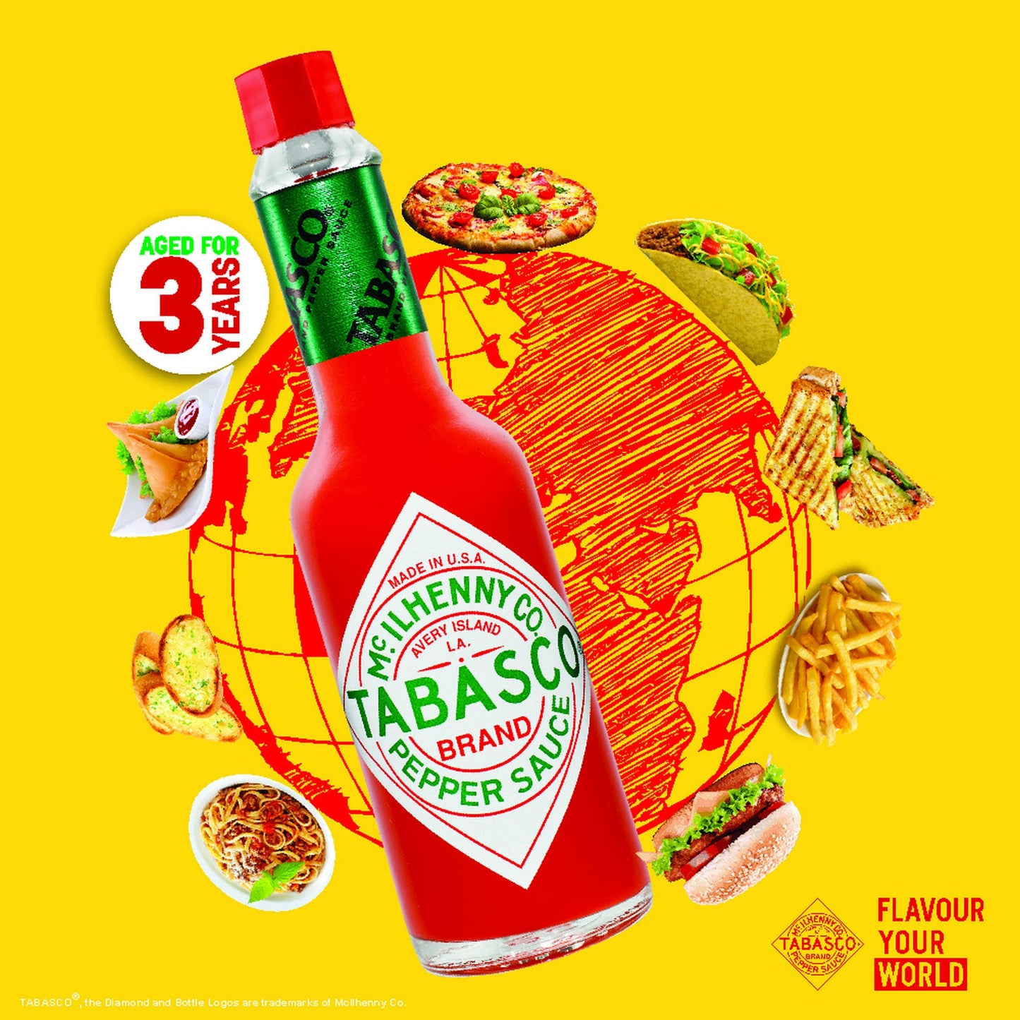 Tabasco Brand, Original Hot Sauce, 5oz Bottle (Pack of 3)