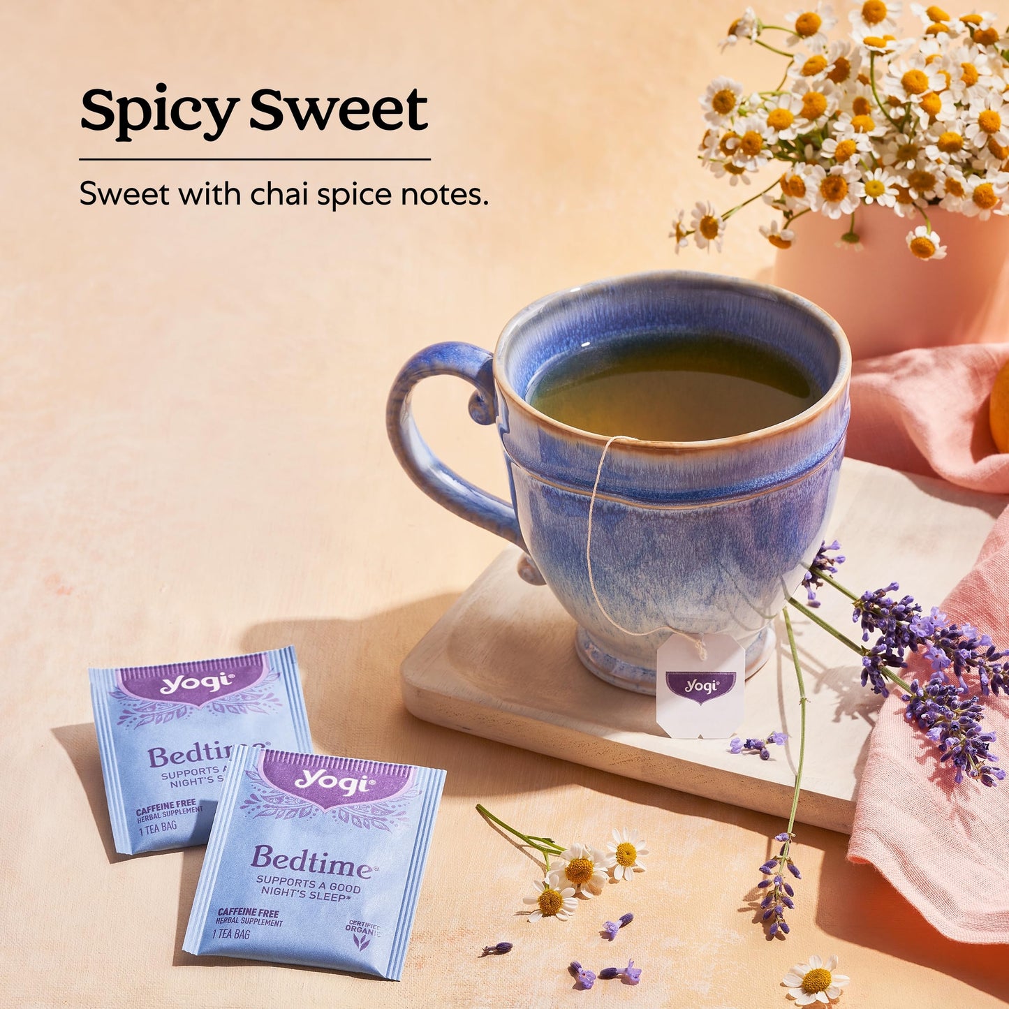 Yogi Tea Bedtime Tea - 16 Tea Bags Per Pack (4 Packs) - Chamomile & Passionflower Herbal Tea Blend - Tea To Support A Good Night