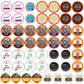Perfect Samplers Dark Roast Single Serve Coffee Pods for Keurig, 50 Count