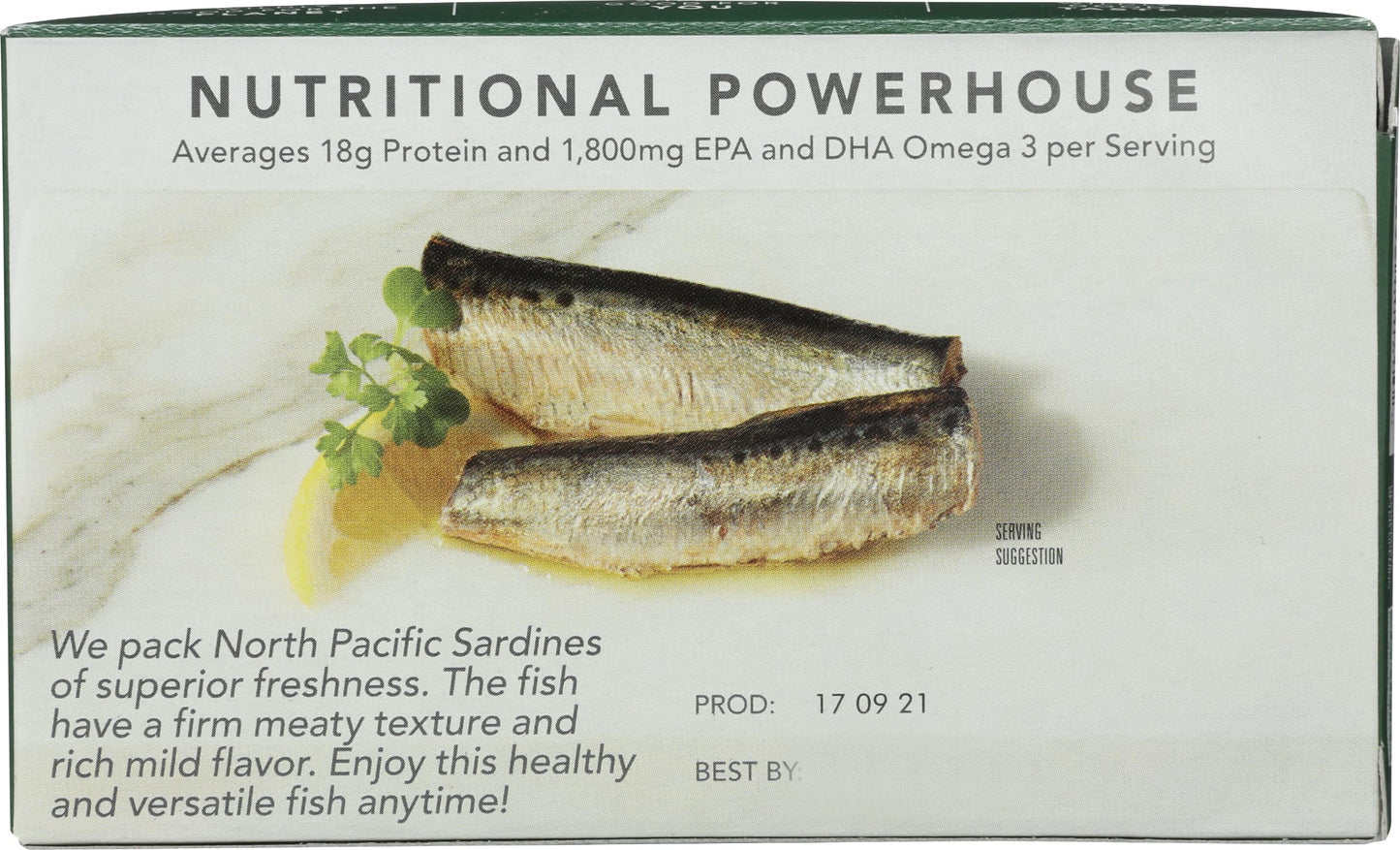 Wild  t Lightly Smoked Sardines in Extra Virgin Olive Oil, 4.4 OZ, Plastic, Pack of 1