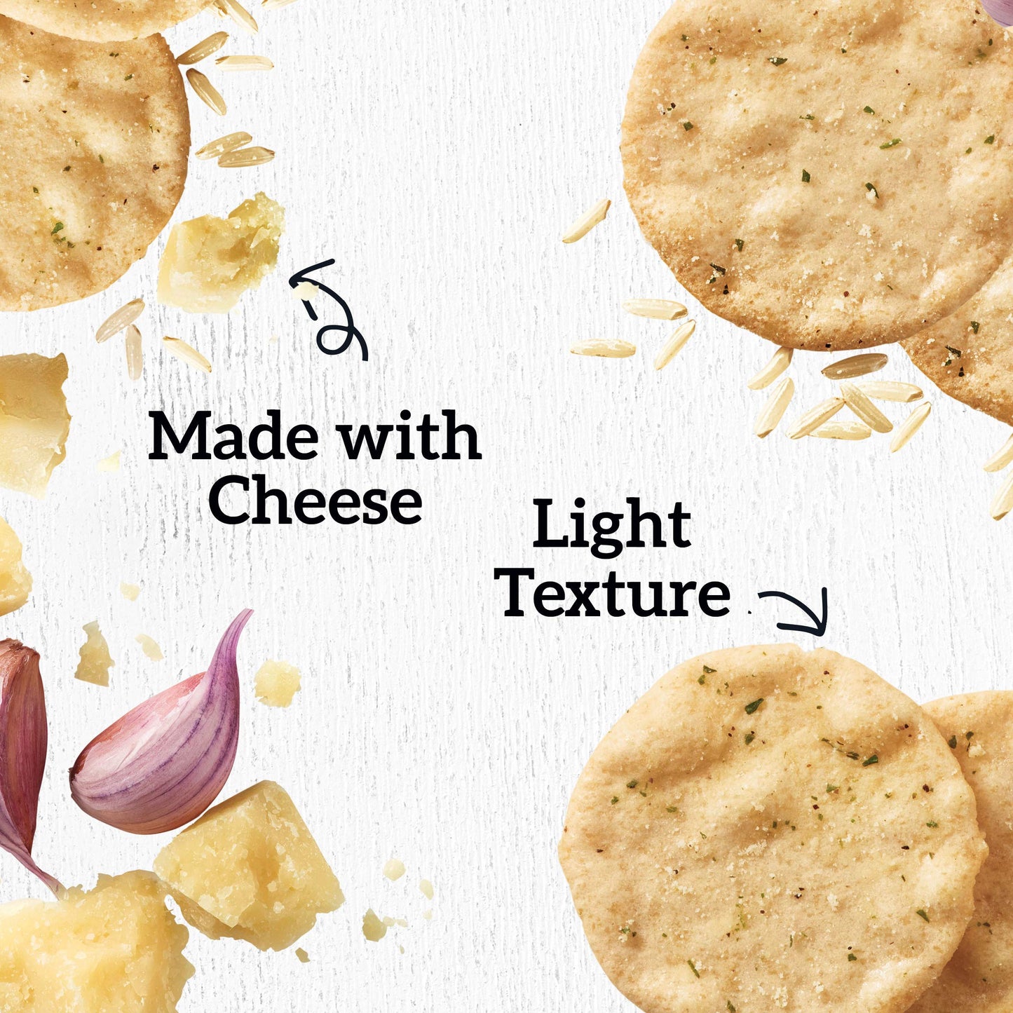 GOOD THINS Parmesan & Garlic Rice & Cheese Snacks Gluten Free Crackers, Bulk Snack Crackers, 6 - 3.5 oz Boxes