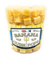 Espeez Hard Candy Cube Lollipop Suckers - Individually Wrapped, 100 Count, Old Fashioned Square Party Pops, Banana Flavor