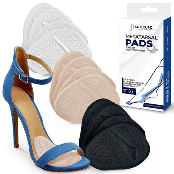 Succure 6 Pair(12 Pcs) Metatarsal Pads For Women & Men'S Ball Of Foot Cushions For Women High Heel - Helps With Pain Instantly -