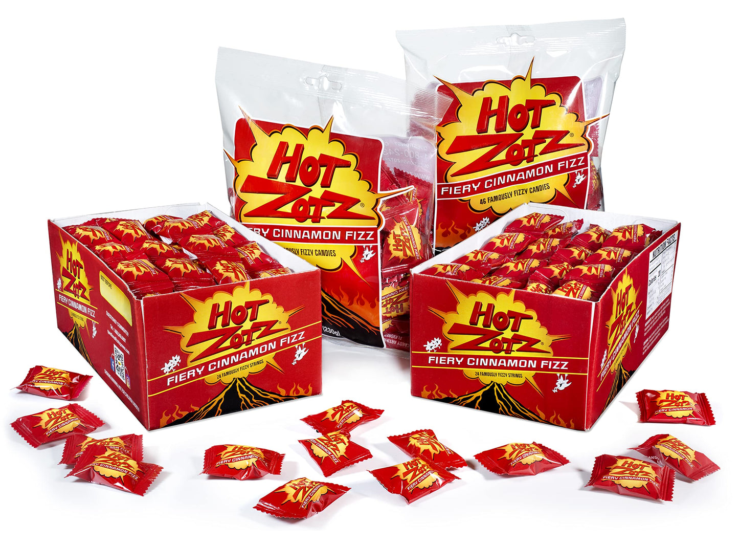 Hot Zotz, Fiery Cinnamon Fizz, 8.1 Ounce (Pack Of 46)