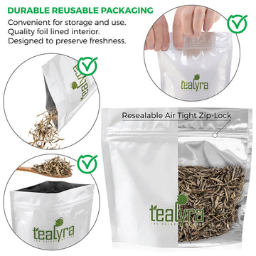 Tealyra Premium White Silver Needle Tea, Loose Leaf, Low Caffeine, 220g (8 oz)