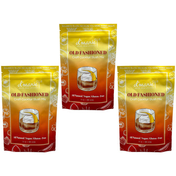Frozen Mixed Flavor Drink Mix - Each Bag Makes 10 Old Fashioned Slushies - Drink Powder Pouches For Beverage-Style - All Natural Low Sugar Mixer  No Blender Needed  3 Pack