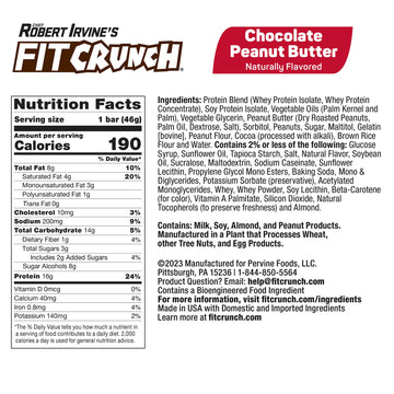 FITCRUNCH Protein Bars, Snack Size Variety Pack, Gluten Free 18 Pack