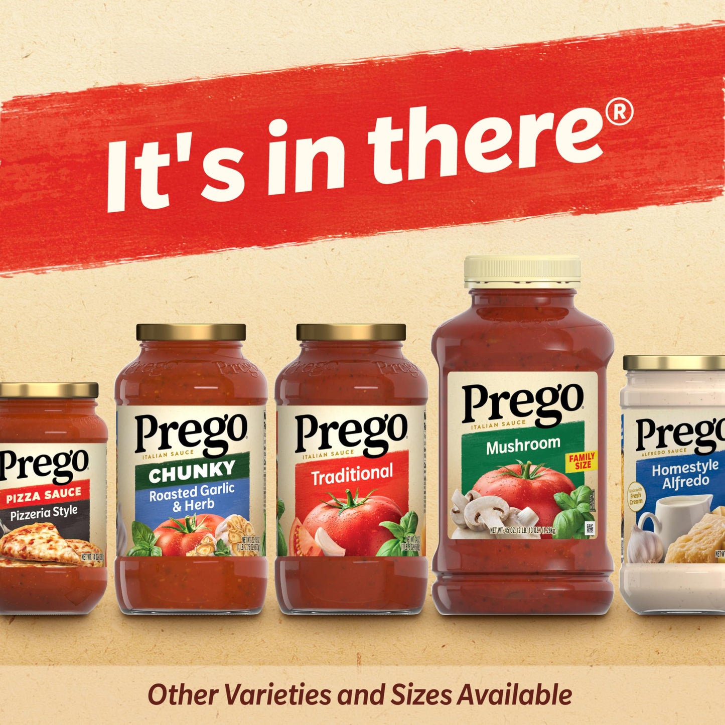 Prego Mushroom Pasta Sauce, 24 oz Jar
