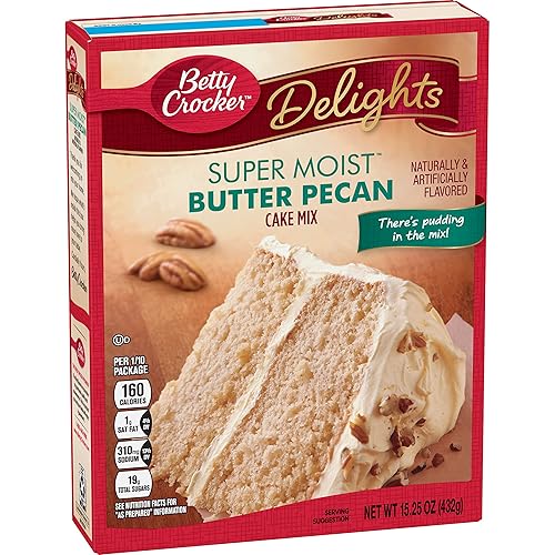 Betty Crocker Super Moist Butter Pecan Cake Mix, 6 Ct, 15.25 Oz