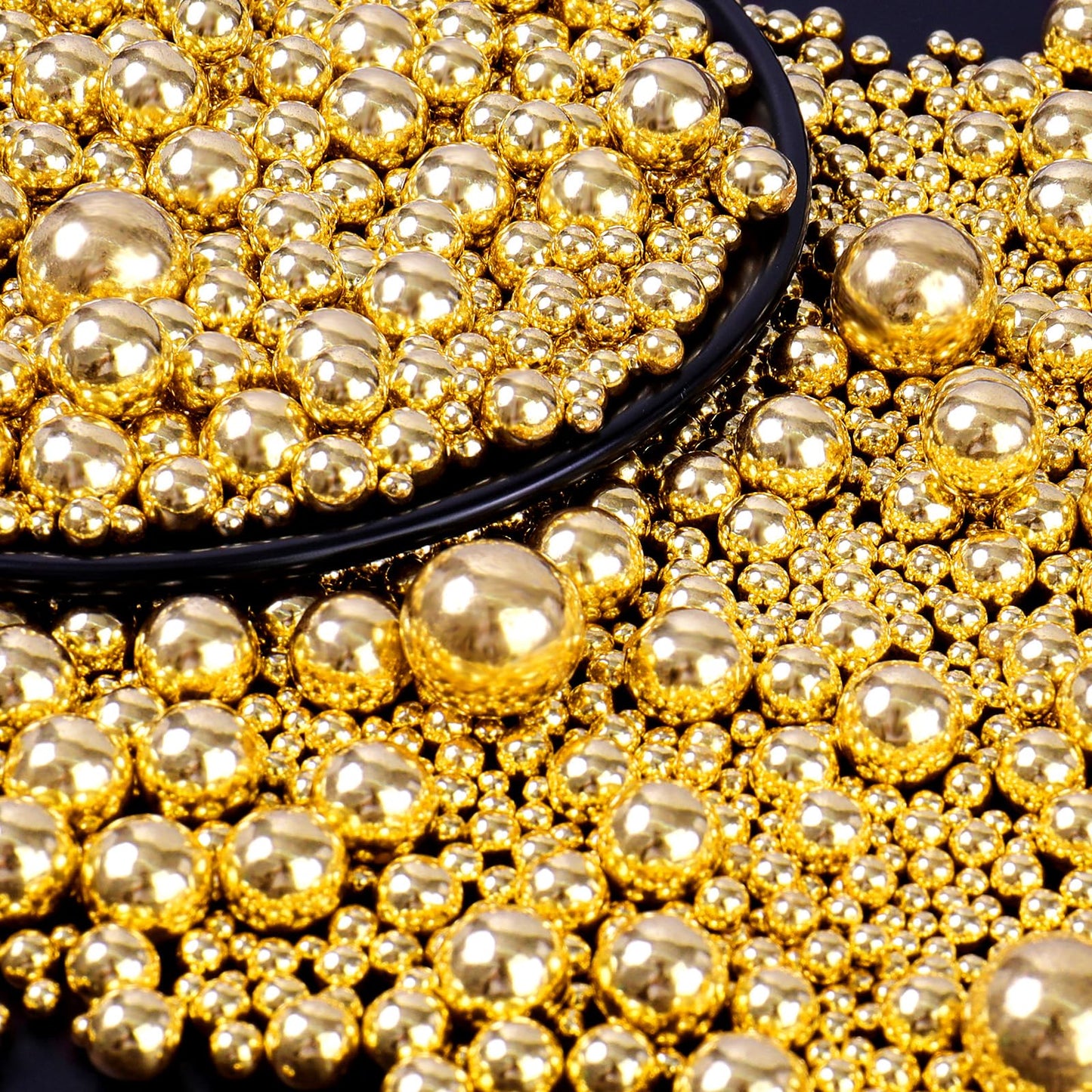 Gold Sprinkles For Cake Decorating  Pearl Sugar In Mix Sizes 130G/4.6Oz  Baking Cupcakes  Donuts  Macarons Baking Toppings  Wedding Celebration Birthday Party Supplies
