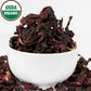 Hibiscus Tea 1LB (16Oz) 100% CERTIFIED Organic Hibiscus Flowers Herbal Tea (WHOLE PETALS)  Caffeine Free in 1 lbs. Bulk Resealable Kraft BPA free Bags from U.S. Wellness
