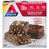 Atkins Double Fudge Brownie Protein Meal Bar, High Fiber, 15G Protein, 1G Sugar, 4G Net Carb, Meal Replacement, Keto Friendly