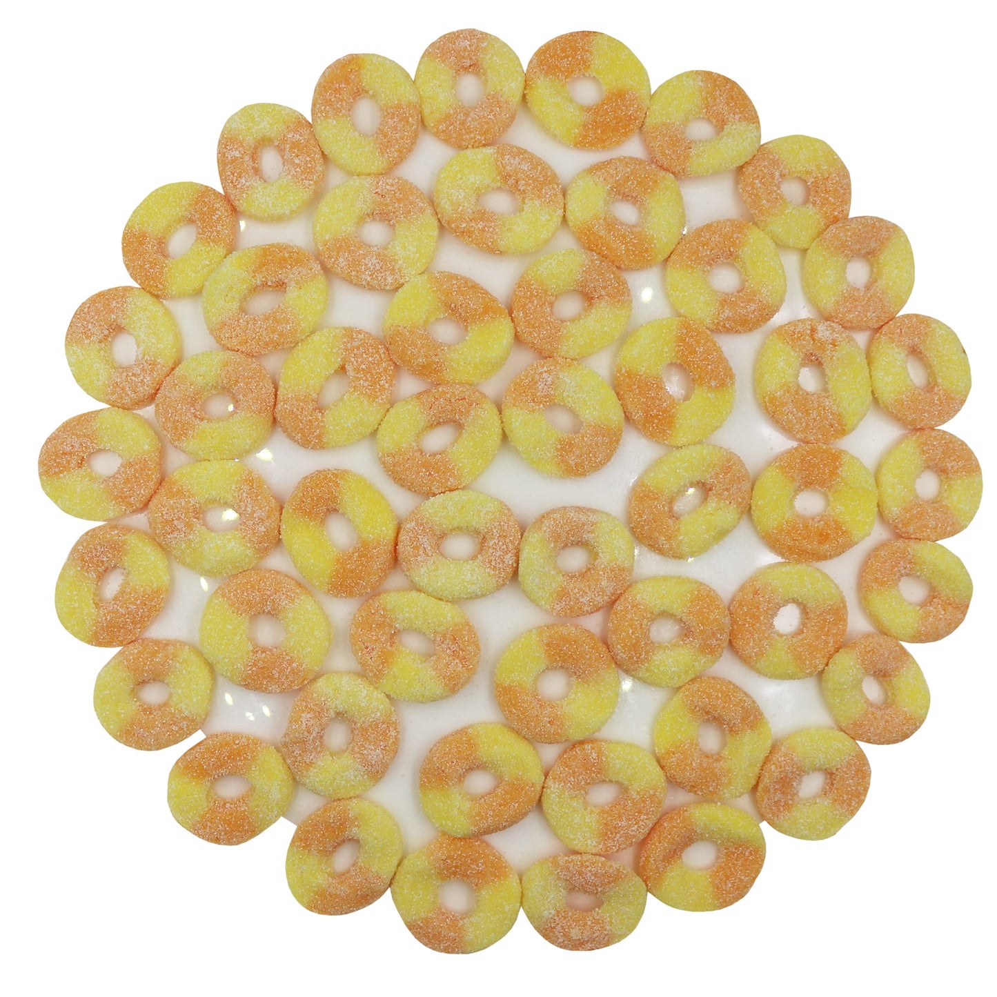 Firstchoicecandy Gummy Rings (Sour Mini Peach, 1 Pound (Pack Of 1))
