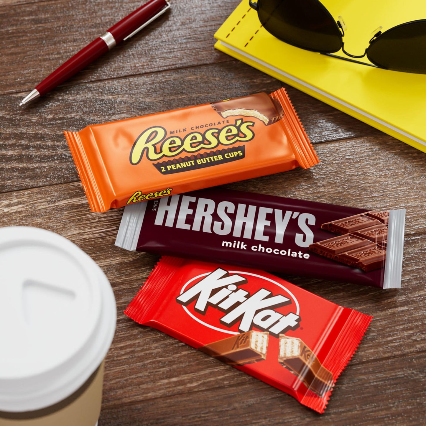 Hershey'S, Kit Kat And Reese'S Assorted Milk Chocolate Candy Variety Box, 27.3 Oz (18 Count)