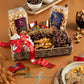 Nut Cravings KREMERY Chocolate Covered Pretzels & Caramel Popcorn Gift Basket, Deluxe 3.5 lbs, Thank You Seagrass Tray