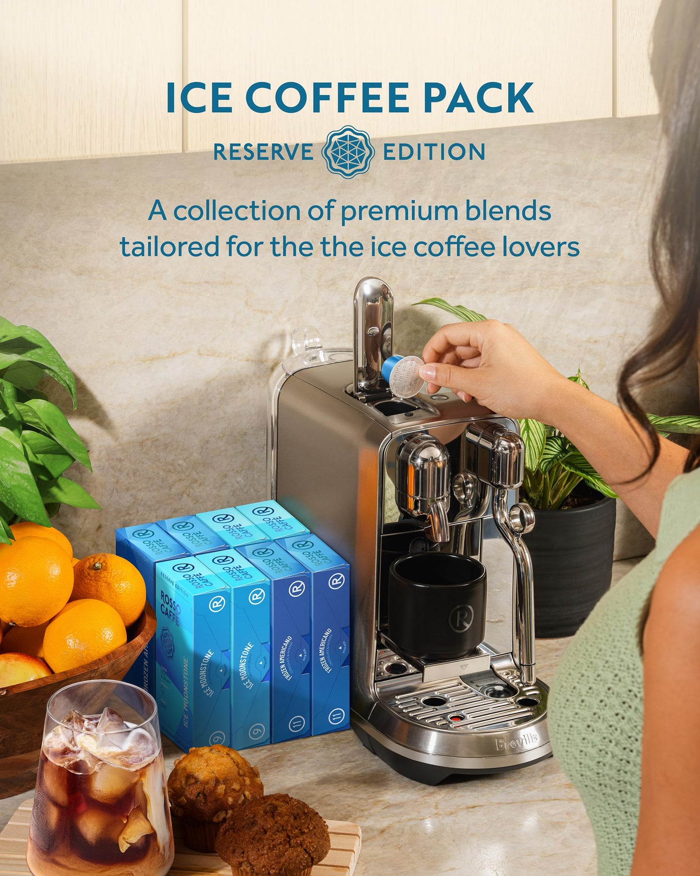 ROSSO CAFFÈ Espresso Coffee Pods for Nespresso Original Machines - 80 compact pieces, 10 Count (Pack of 8), Rich and Smooth Flavors