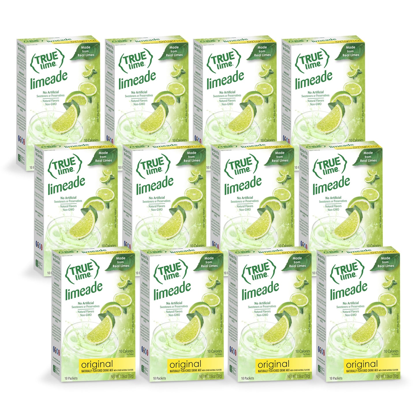 True Lime Limeade, 10 Count (Pack of 12)