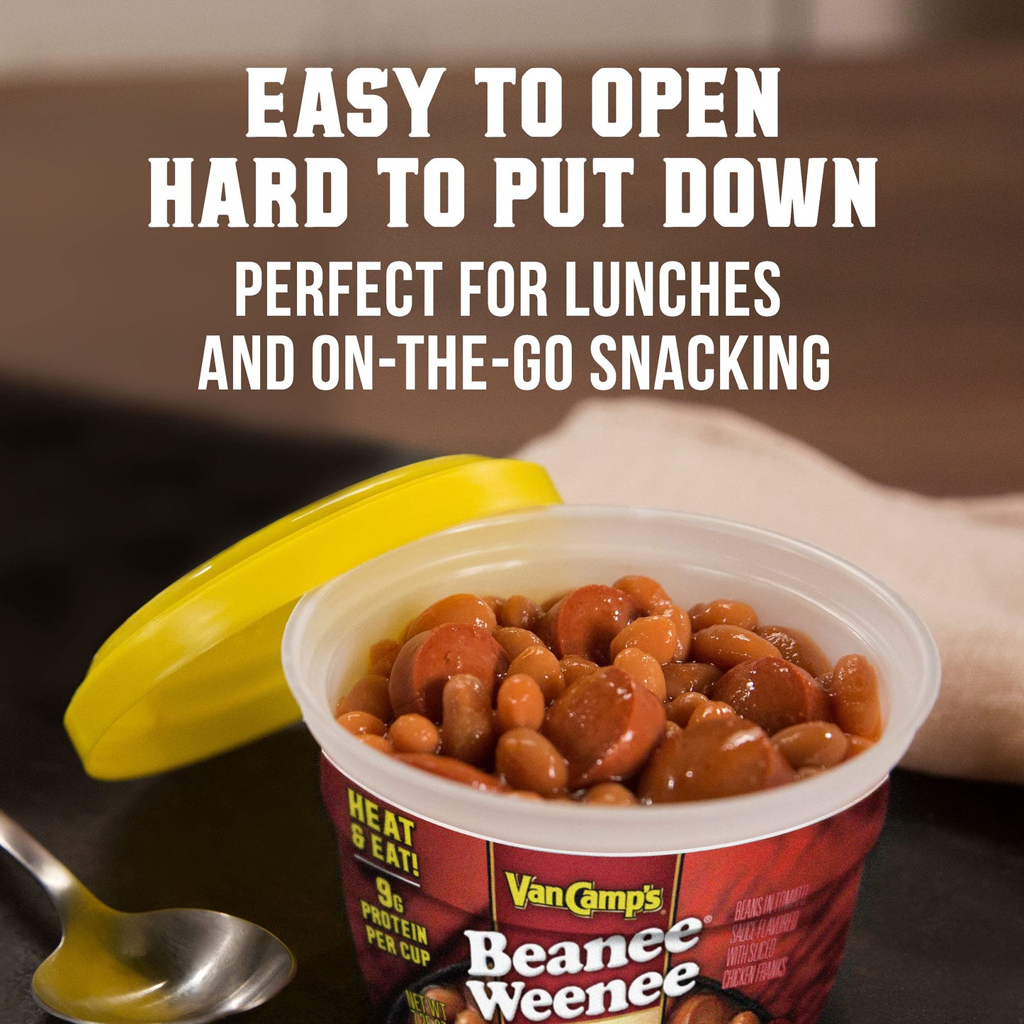 Van Camp'S Beanee Weenee Original Flavor Microwavable Cups, 7.25 Oz. (Pack Of 12)