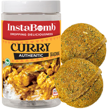 Instabomb Curry Bombs - Vegan Friendly Pre-Measured Seasonings, 5.15 Ounce Jar (2 Curry Bombs Per Jar)