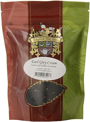 English Tea Store Loose Leaf, Organic Earl Grey Cream Tea Pouches - 4Oz, 4 Ounce