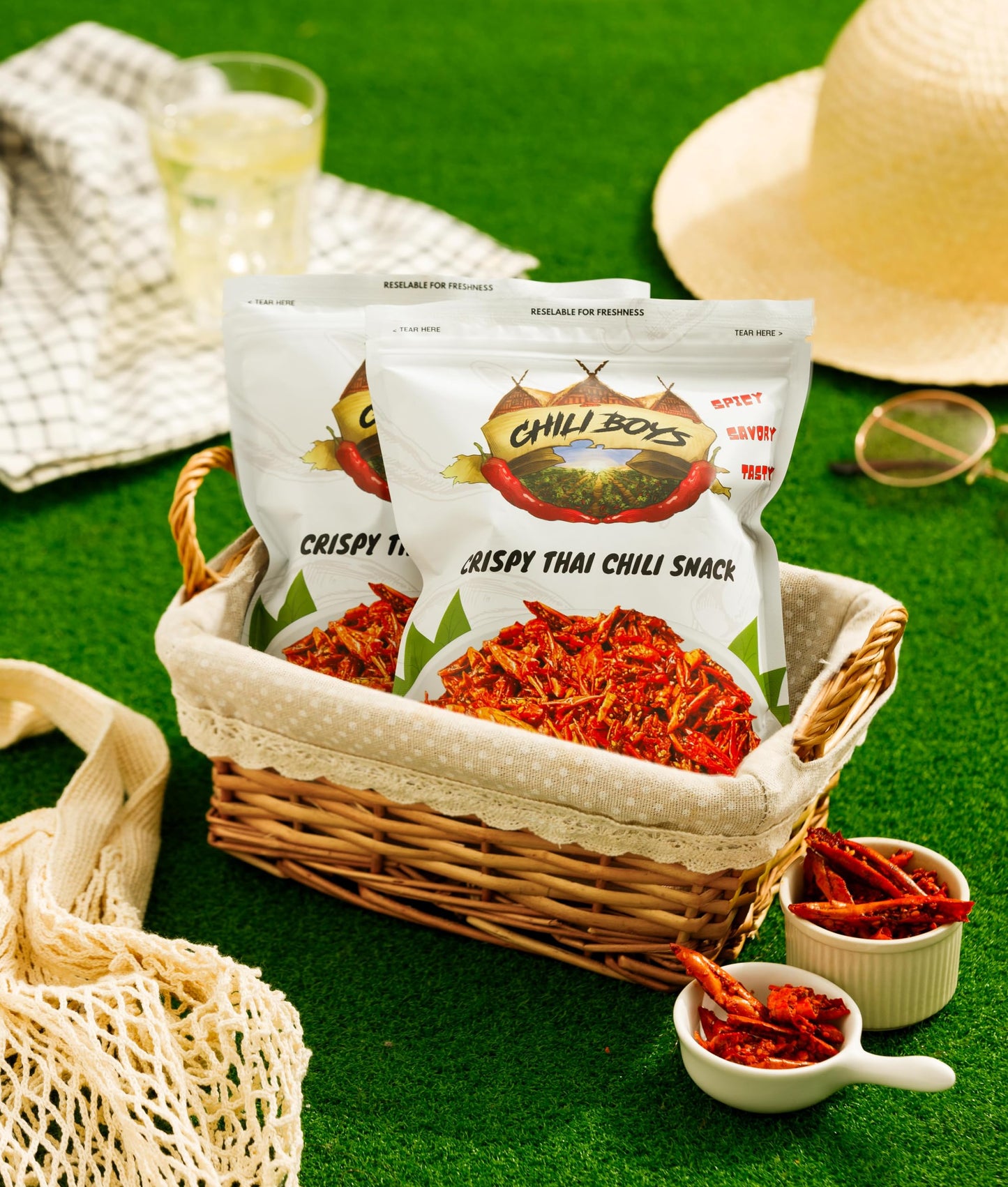 Crunchy Chili Crisps With Sesame Seeds, Ready To Eat, 120G Bag, Crispy Spicy Chilis For Snacking Anytime By Chili Boys