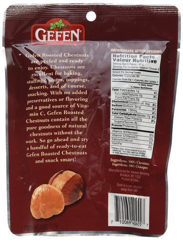 Gefen Whole Chestnuts, Roasted & Peeled , 5.2 oz, 3 pk