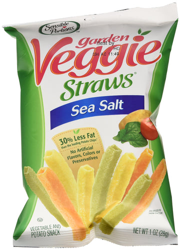 Sensible Portions Garden Veggie Straws With Sea Salt 1 Box Of 6 - 1 Oz Bags
