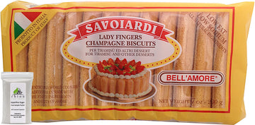 NewRang Savoiardi Lady Fingers Champagne Biscuits, 7 oz, Black