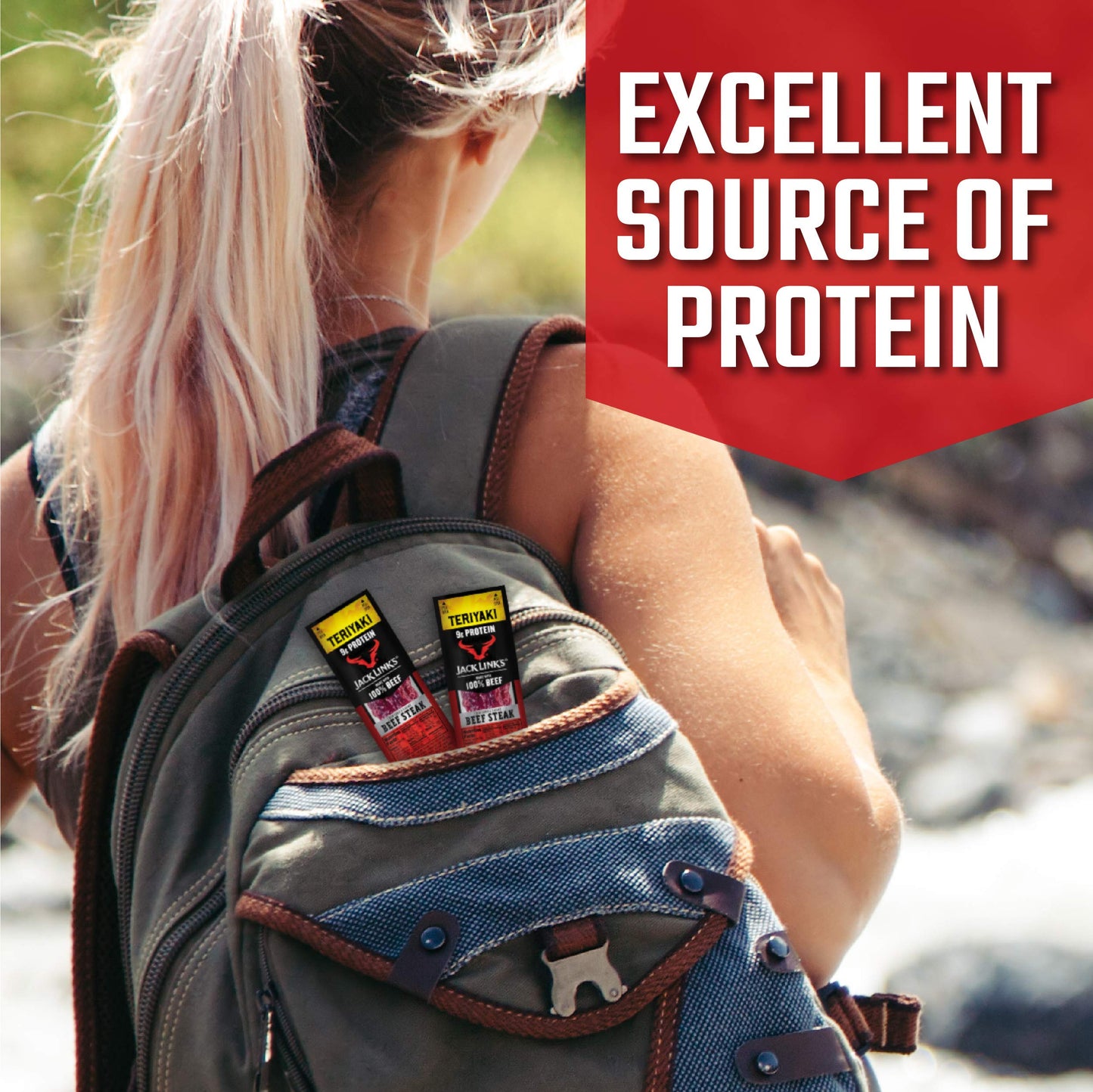 Jack Links Beef Steak Teriyaki Protein Snacks, 9g Protein, 1 Oz (12 Count)