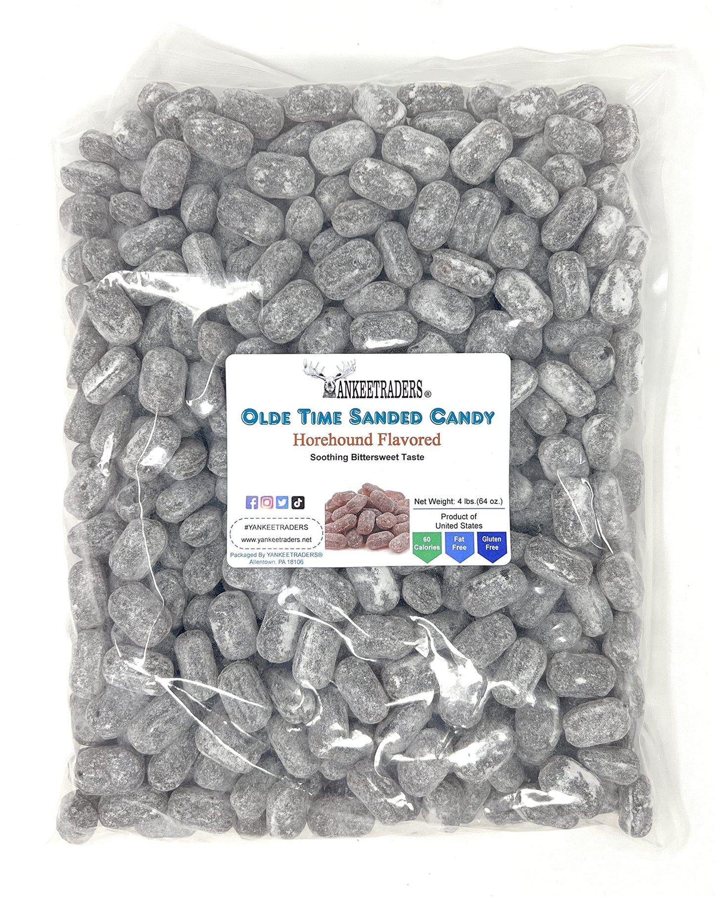 Horehound, Old TIme Sanded Hard Candy, 4 Pounds