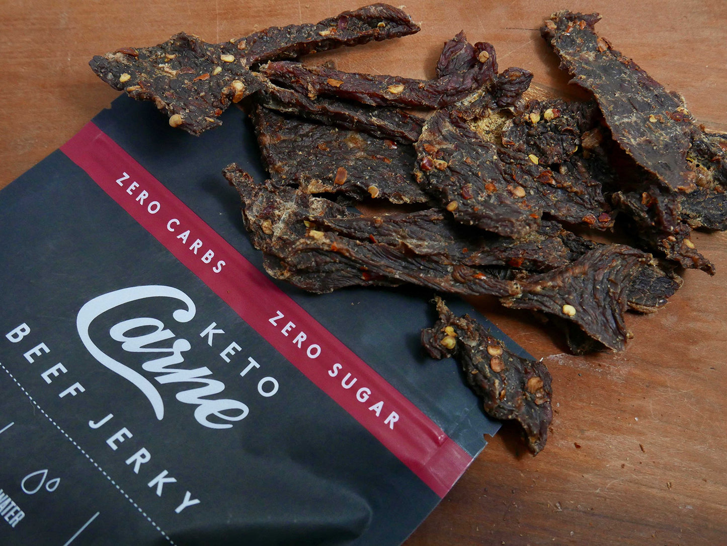 KETO CARNE | Healthy Keto & Low Carb Beef Jerky | 0g Carb | 0g Sugar | Sugar Free, Zero Carb | Gluten Free | Soy Free | Preserva