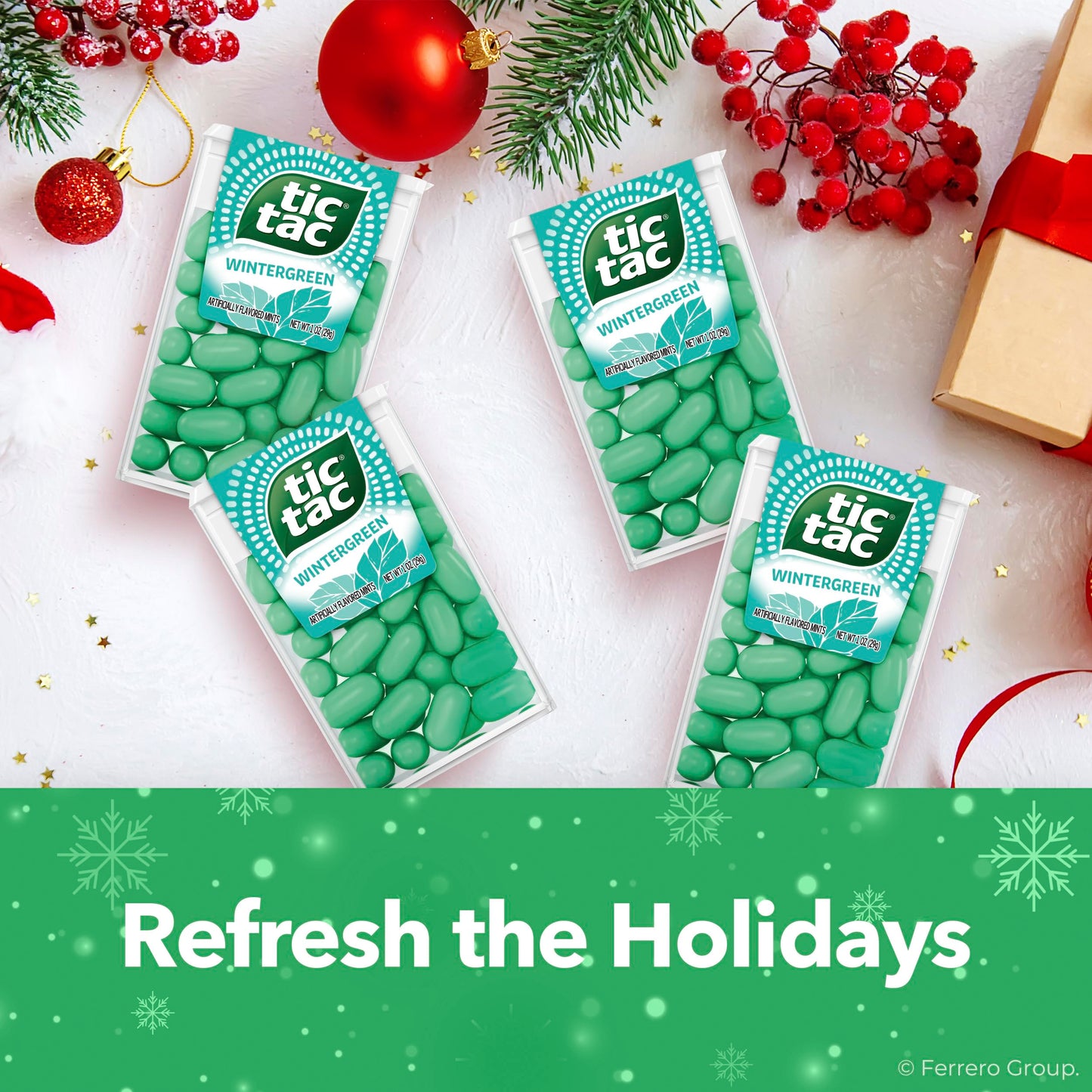 Tic Tac Wintergreen Breath Mints, Bulk 12 Pack, On-The-Go Refreshment, 1.7 oz Each