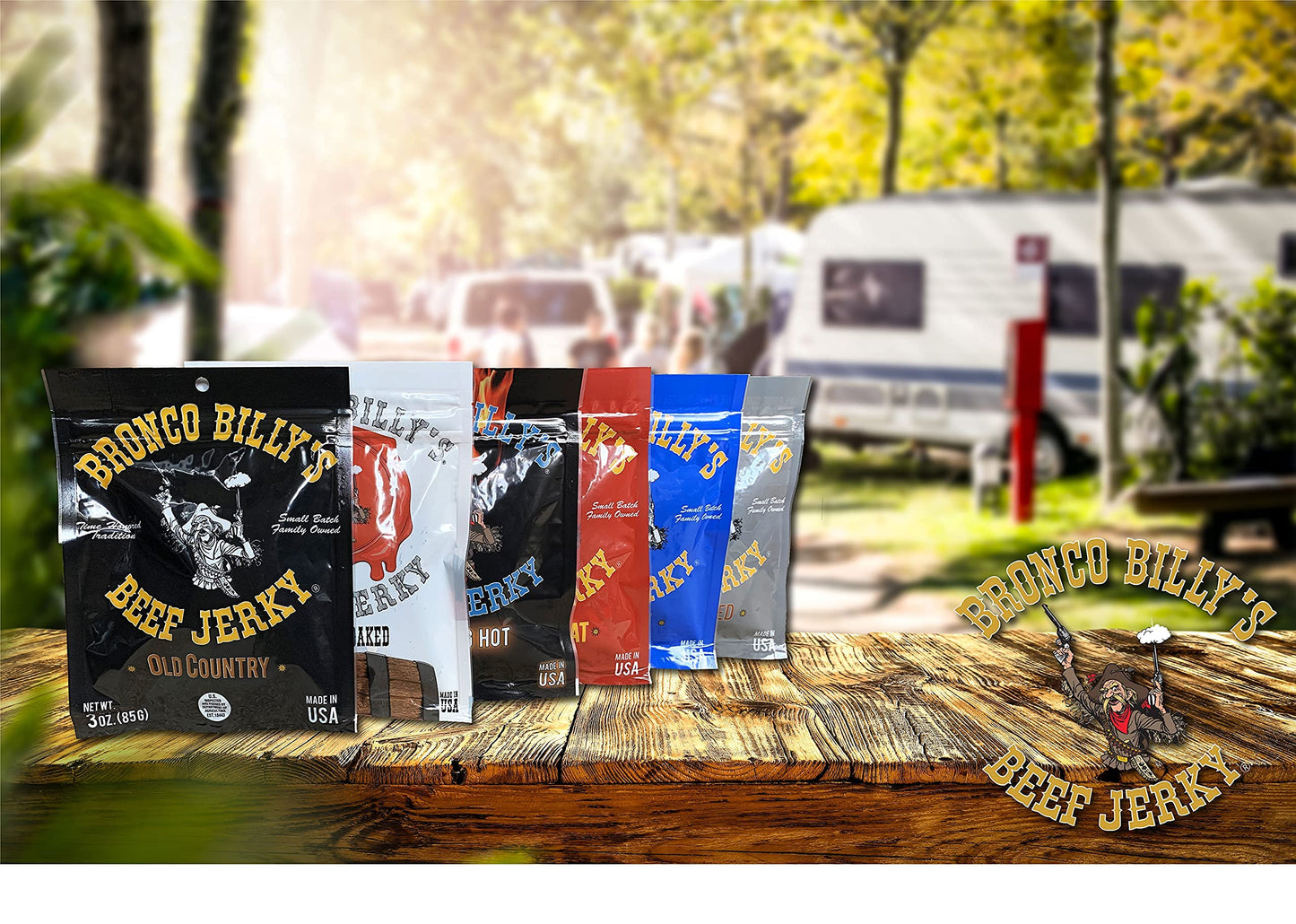 Bronco Billys Beef Jerky 6 Pack Sampler - 3 Ounce (Pack of 6)