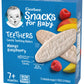 Gerber Snack For Baby Teethers, Mango Raspberry, Gentle Teething Wafers Flavored With Real Fruits, 12 Individually Wrapped 2-Pac