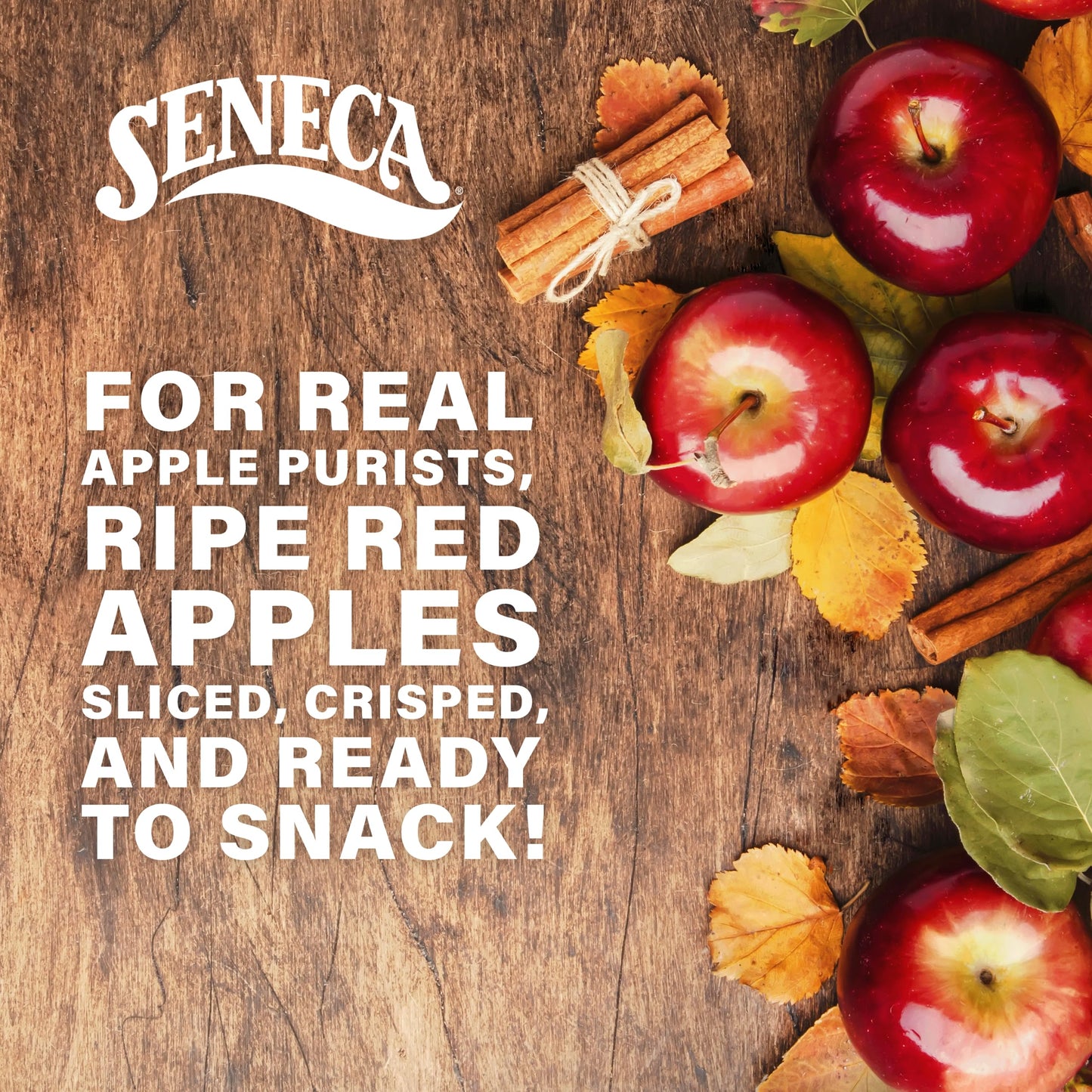 Seneca Cinnamon Apple Chips - 100% Red Delicious Apples, Crisped Perfection, 2.5 Ounce (Pack of 12)