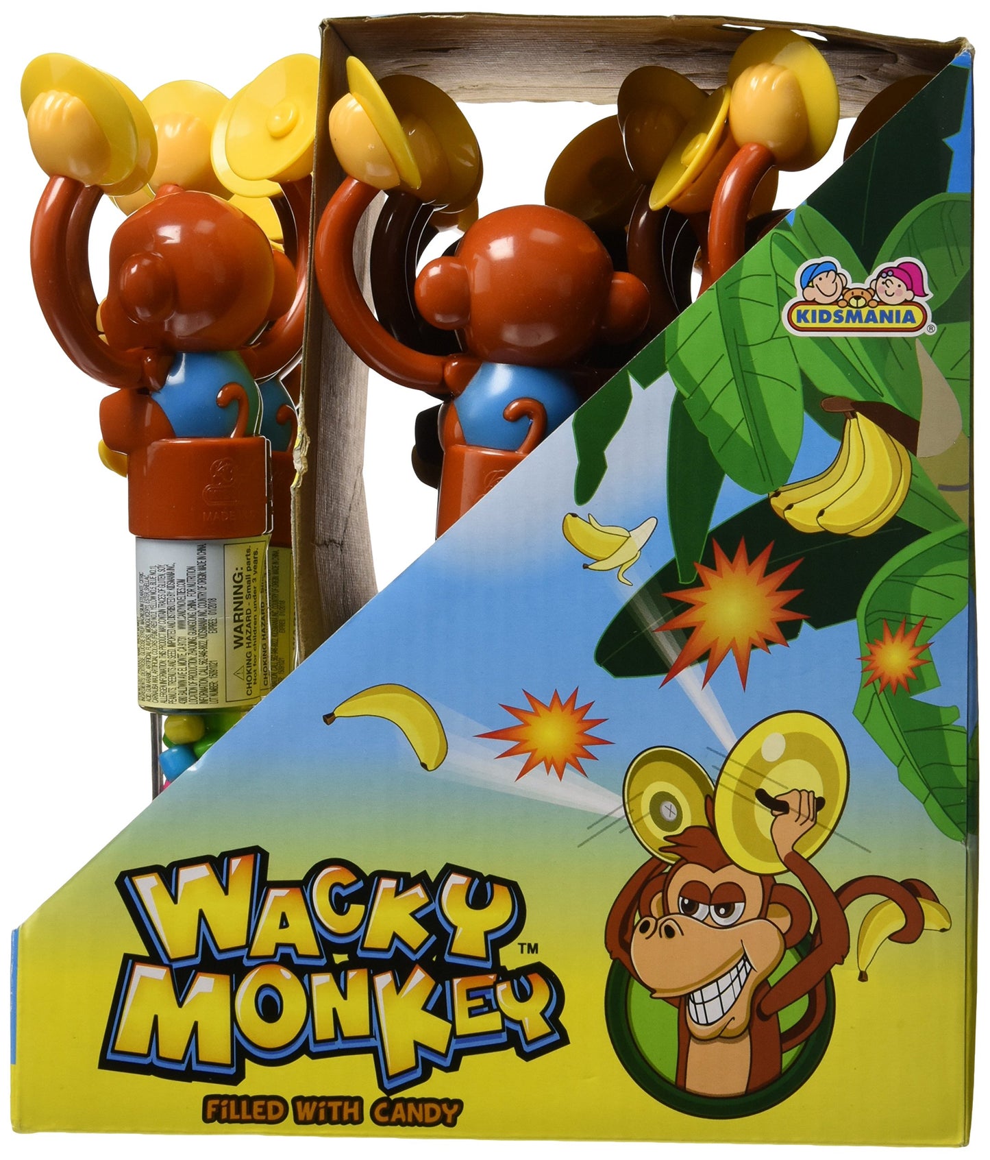 Kidsmania Candy Filled Wacky Monkeys 12 Count Box