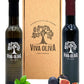 Viva Oliva Two 200Ml (6.8Oz) Variety Gift Set - Basil Infused Olive Oil And Black Mission Fig Dark Balsamic Vinegar Made - Enhanced Quality - 100% Natural