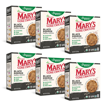 Mary'S Gone Crackers Black Pepper Crackers, Vegan Friendly, Kosher, Usda Certified Organic, Gluten Free & Non-Gmo, 4 Ounce (Pack