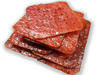 Singapores Famous Street Snack - Fire-Grilled Tender Pork Jerky (Original Flavor - Square Shaped, 4 oz)  Grilled Fresh & Shipped