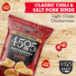 4505 CHICHARRONES Classic Seasoned Pork Rinds, Low Carb, Gluten-Free, 3oz, Chili & Salt Flavor
